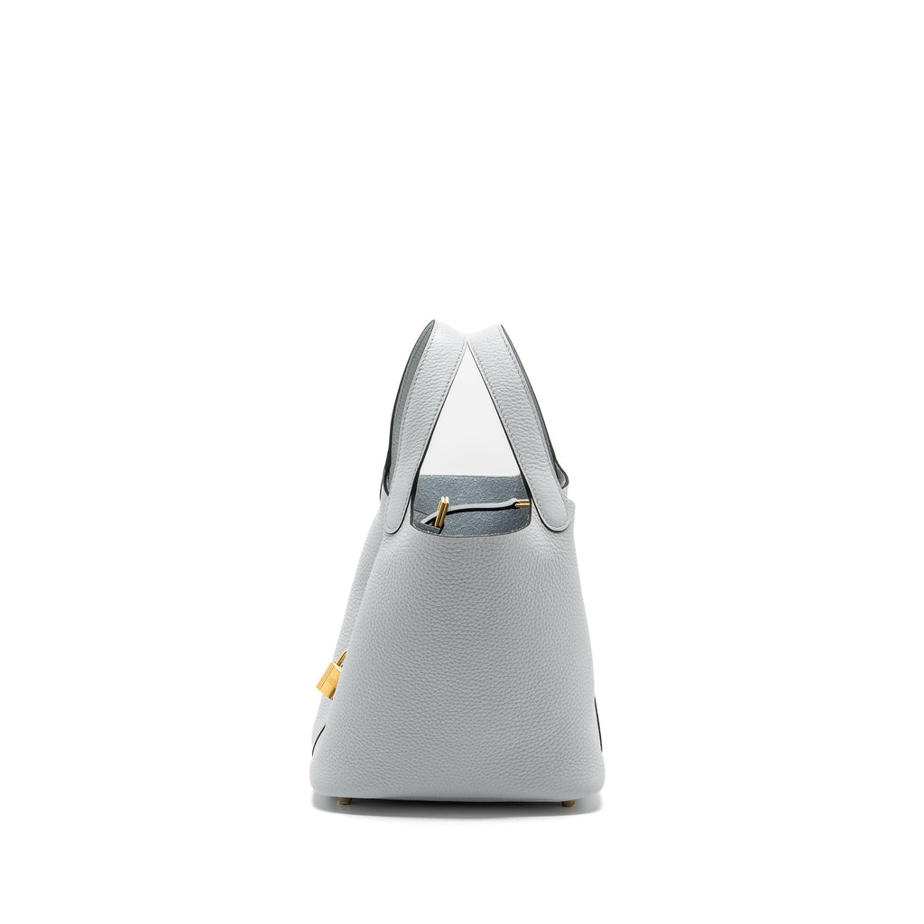 HERMES PICOTIN 18 CLEMENCE BLUE PALE GHW