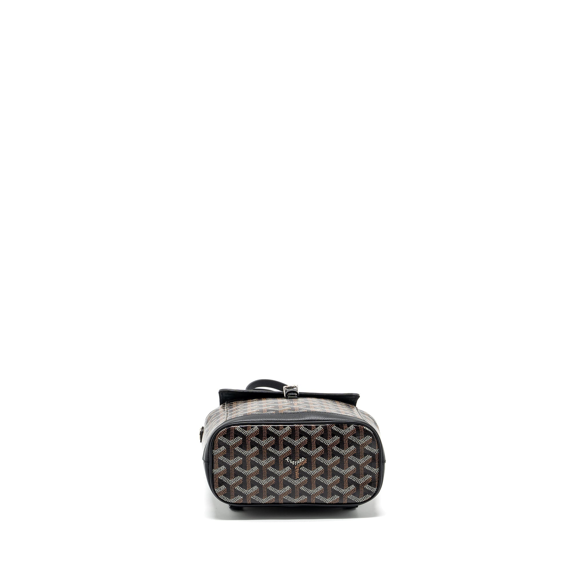 GOYARD MINI ALPIN BACKPACK GOYRADLINE CANVAS / LEATHER BLACK SHW