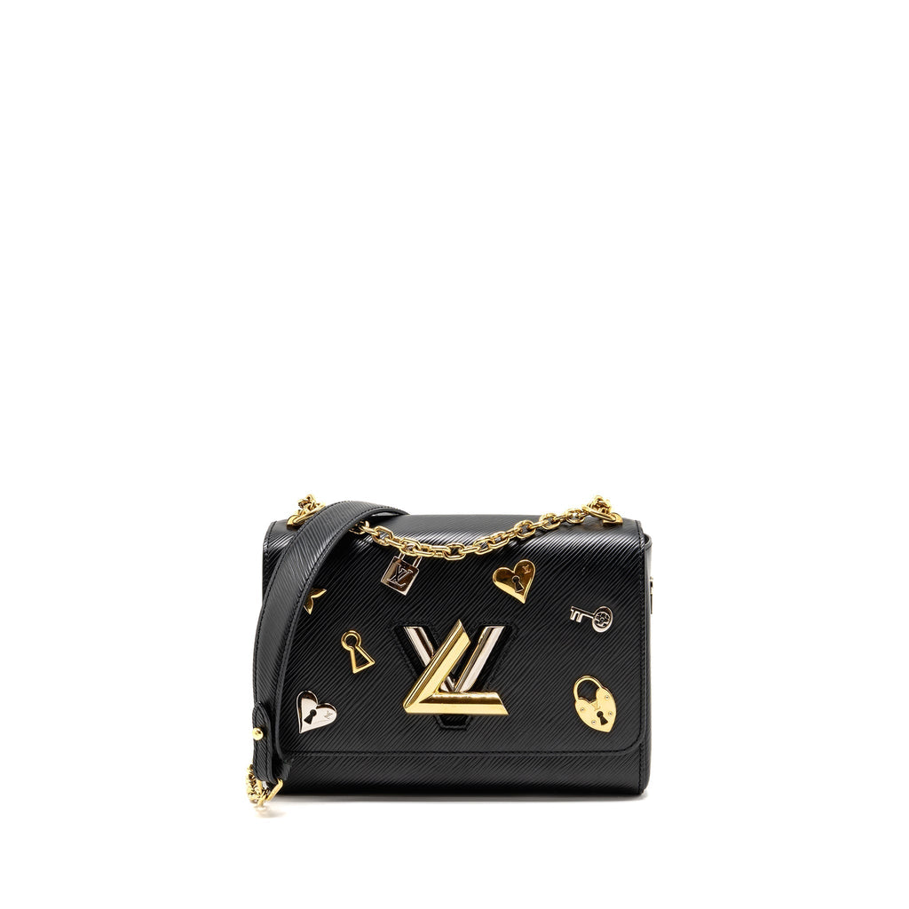 LOUIS VUITTON LOVE LOCK TWIST MM EPI BLACK MULTICOLOUR HARDWARE