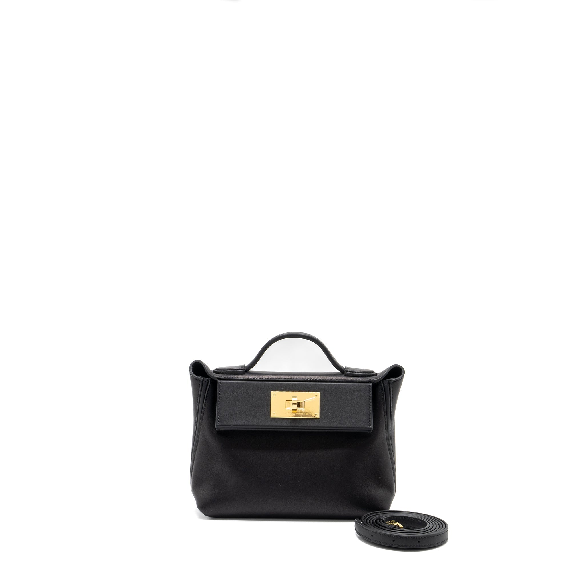 HERMES MINI 24/24 2424 - 21 BAG VOLUPTO/SWIFT BLACK GHW