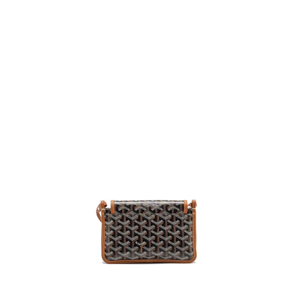 GOYARD PORTEFEUILLE POCHETTE PLUMET GOYARDINE CANVAS/LEATHER NOIR/NATUREL SHW
