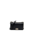 CHANEL MEDIUM BOY BAG LAMBSKIN BLACK RUTHENIUM HARDWARE