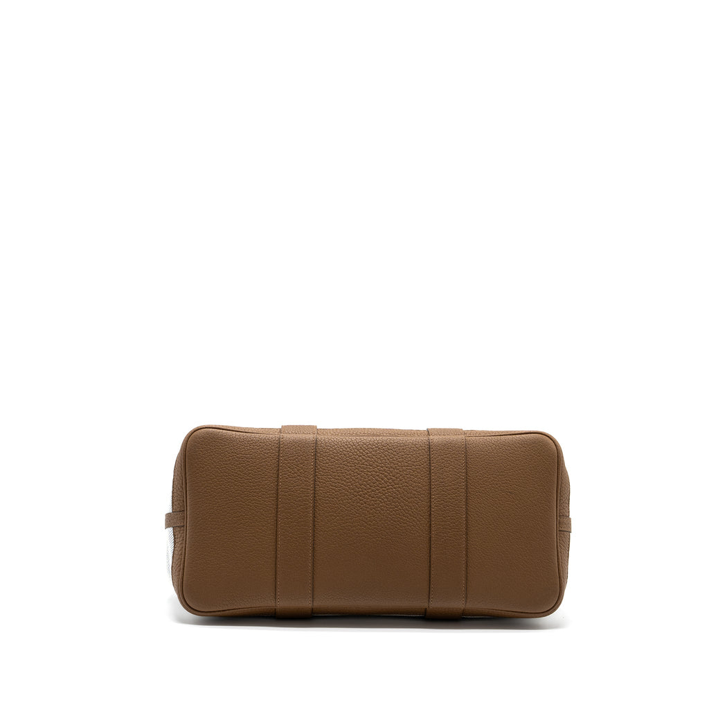 HERMES GARDEN PARTY 36 NEGONDA/CANVAS ECRU/ALEZAN/BLUE BILL SHW