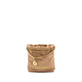 CHANEL MINI 22 BAG CALFSKIN DARK BEIGE GHW (MICROCHIP)