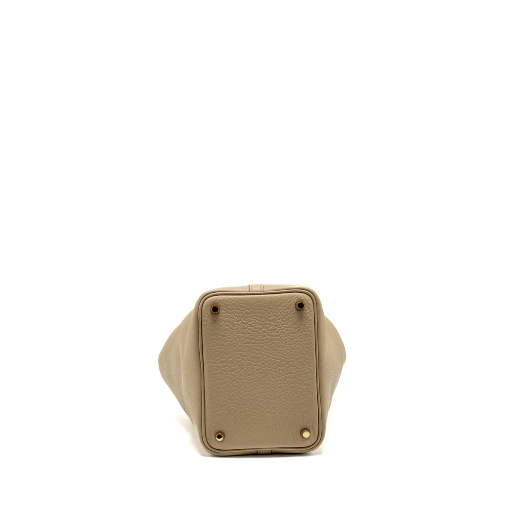 HERMES PICOTIN 18 LOCK BAG CLEMENCE BEIGE MARFA GHW