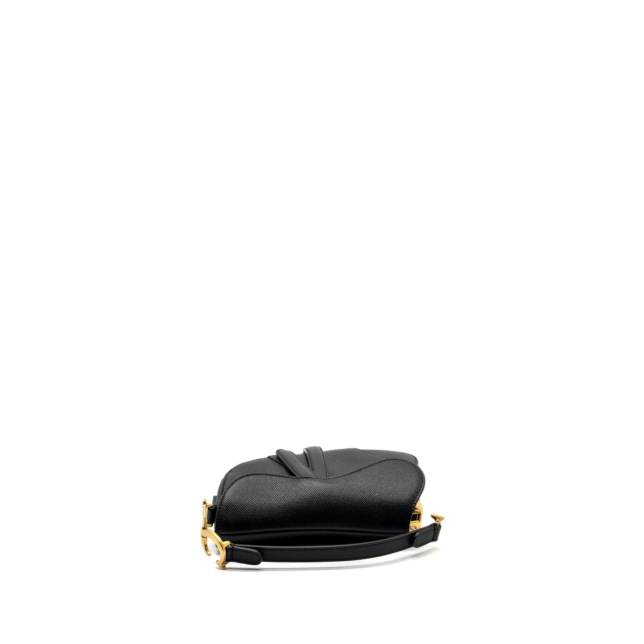 DIOR MINI SADDLE BAG CALFSKIN BLACK GHW