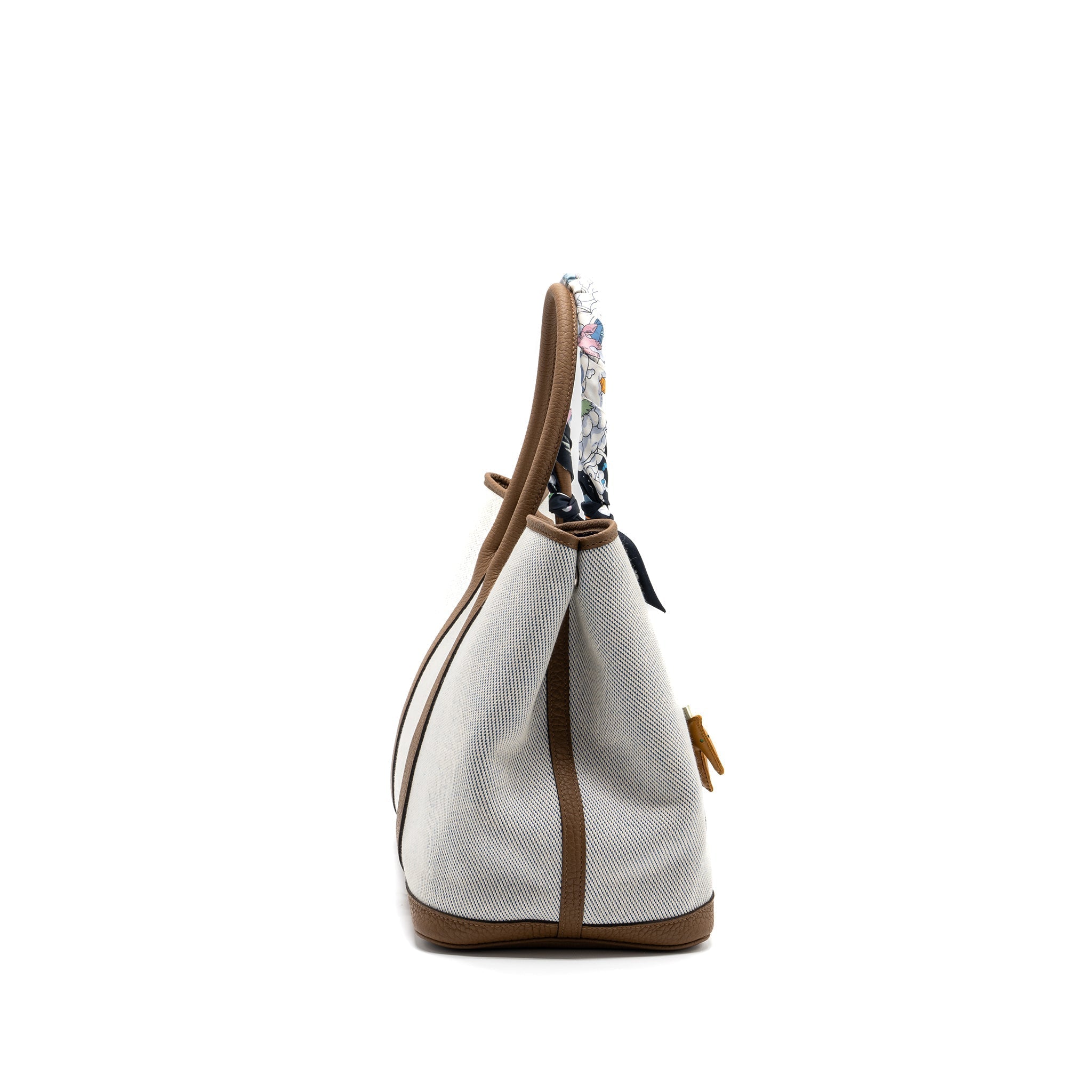 HERMES GARDEN PARTY 36 NEGONDA/CANVAS ECRU/ALEZAN/BLUE BILL SHW