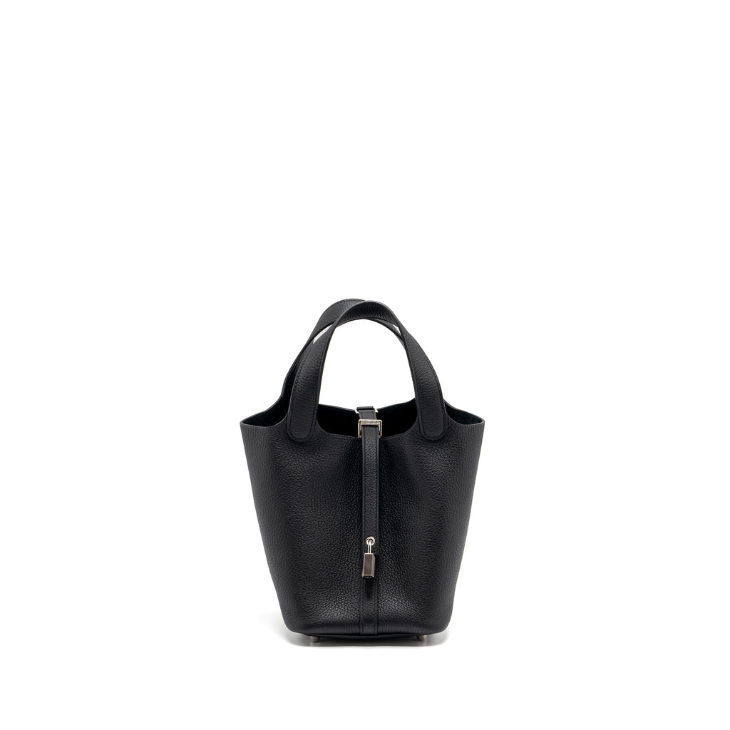 HERMES PICOTIN 18 LOCK BAG CLEMENCE BLACK SHW
