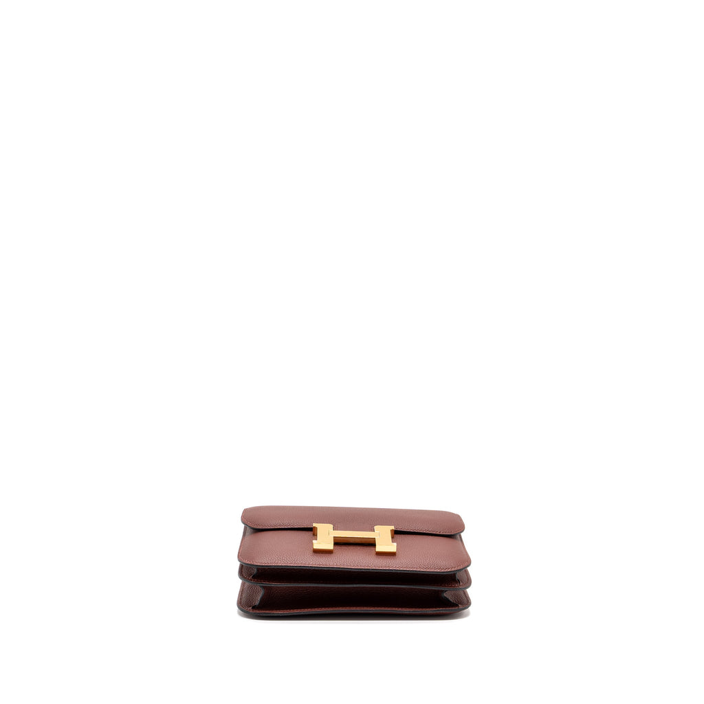 Hermes Mini Constance Evercolour Rouge H GHW