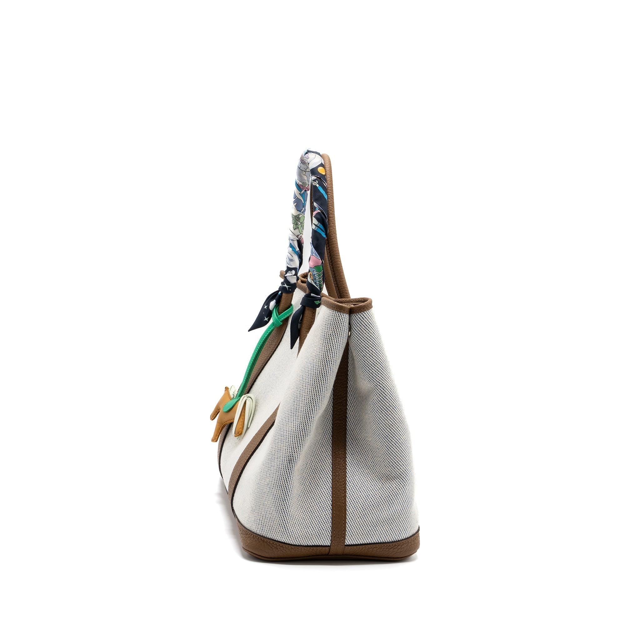 HERMES GARDEN PARTY 36 NEGONDA/CANVAS ECRU/ALEZAN/BLUE BILL SHW