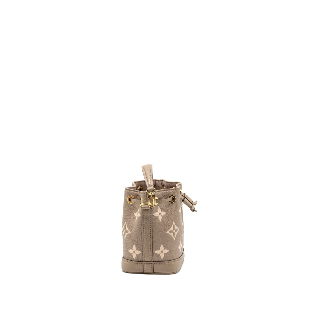 LOUIS VUITTON NANO NOE MONOGRAM EMPREINTE CALFSKIN LEATHER GREY GHW