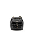 CHANEL 23C LARGE DUMA BACKPACK CALFSKIN BLACK LGHW (MICROCHIP)