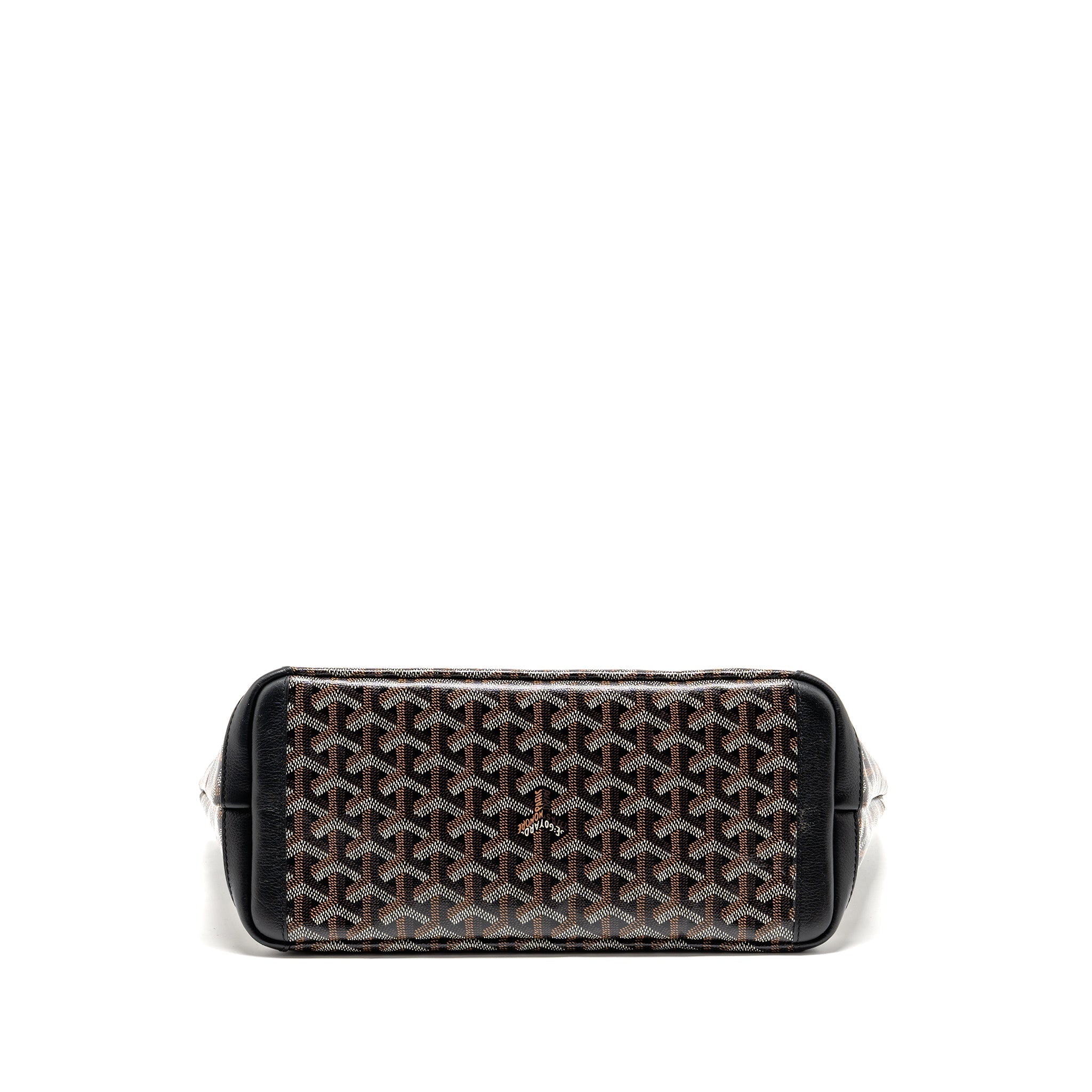 GOYARD ARTOIS PM HANDBAG GOYARDINE CANVAS/CALFSKIN BLACK SHW