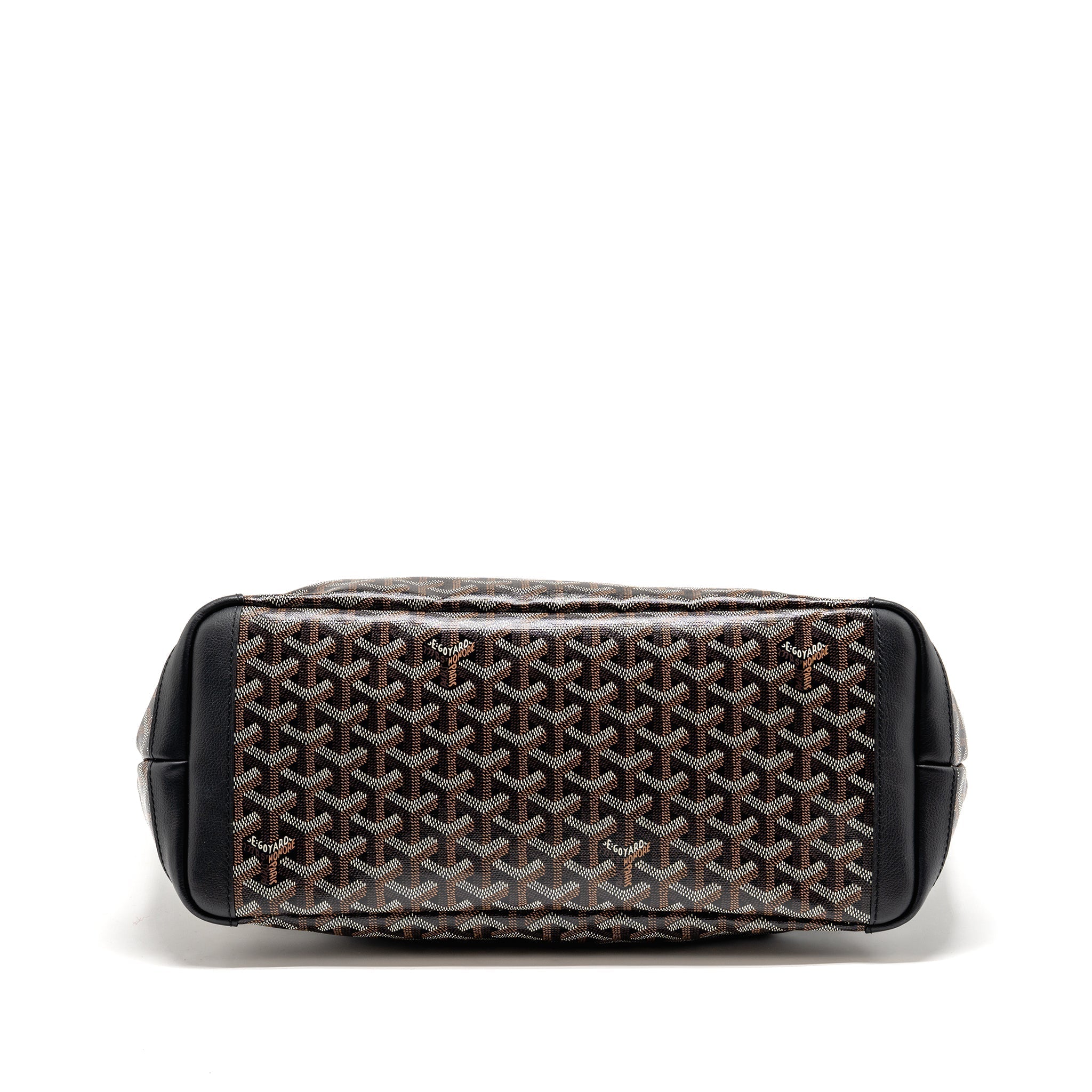 GOYARD ARTOIS MM TOTE BAG GOYARDINE CANVAS/CALFSKIN BLACK SHW