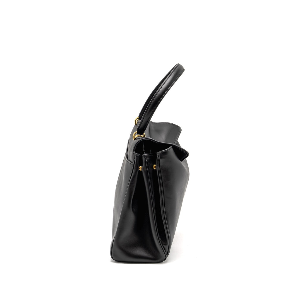 BALENCIAGA MEDIUM RODEO HANDBAG SMOOTH CALFSKIN BLACK GHW