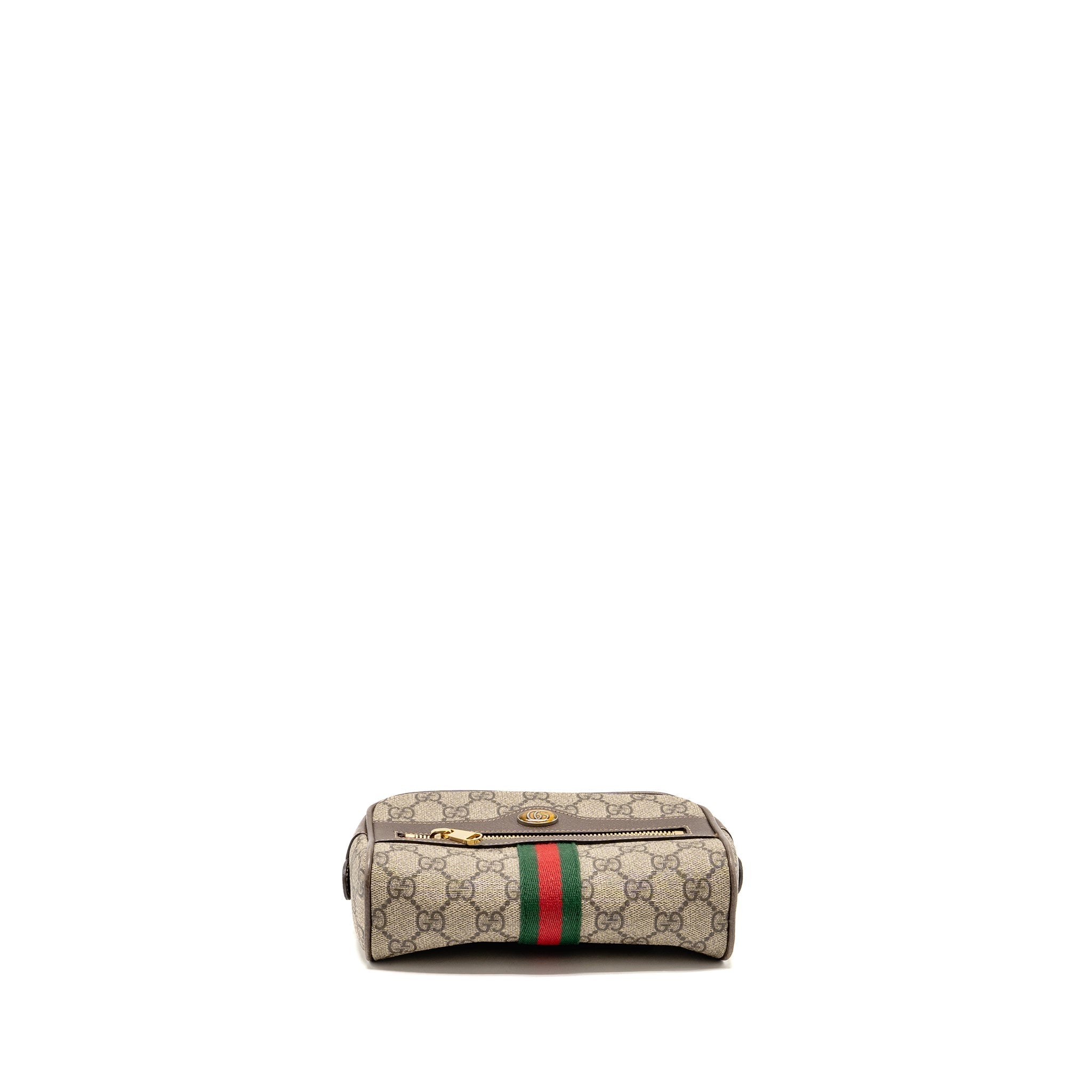 GUCCI SIZE 85 OPHIDIA SMALL BELT BAG GG SUPREME CANVAS GHW