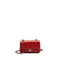CHANEL MINI RECTANGULAR FLAP BAG CAVIAR RED RUTHENIUM HARDWARE