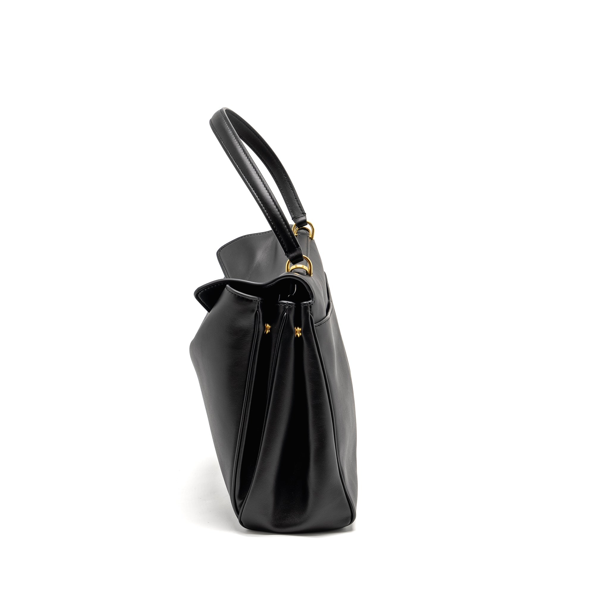 BALENCIAGA MEDIUM RODEO HANDBAG SMOOTH CALFSKIN BLACK GHW