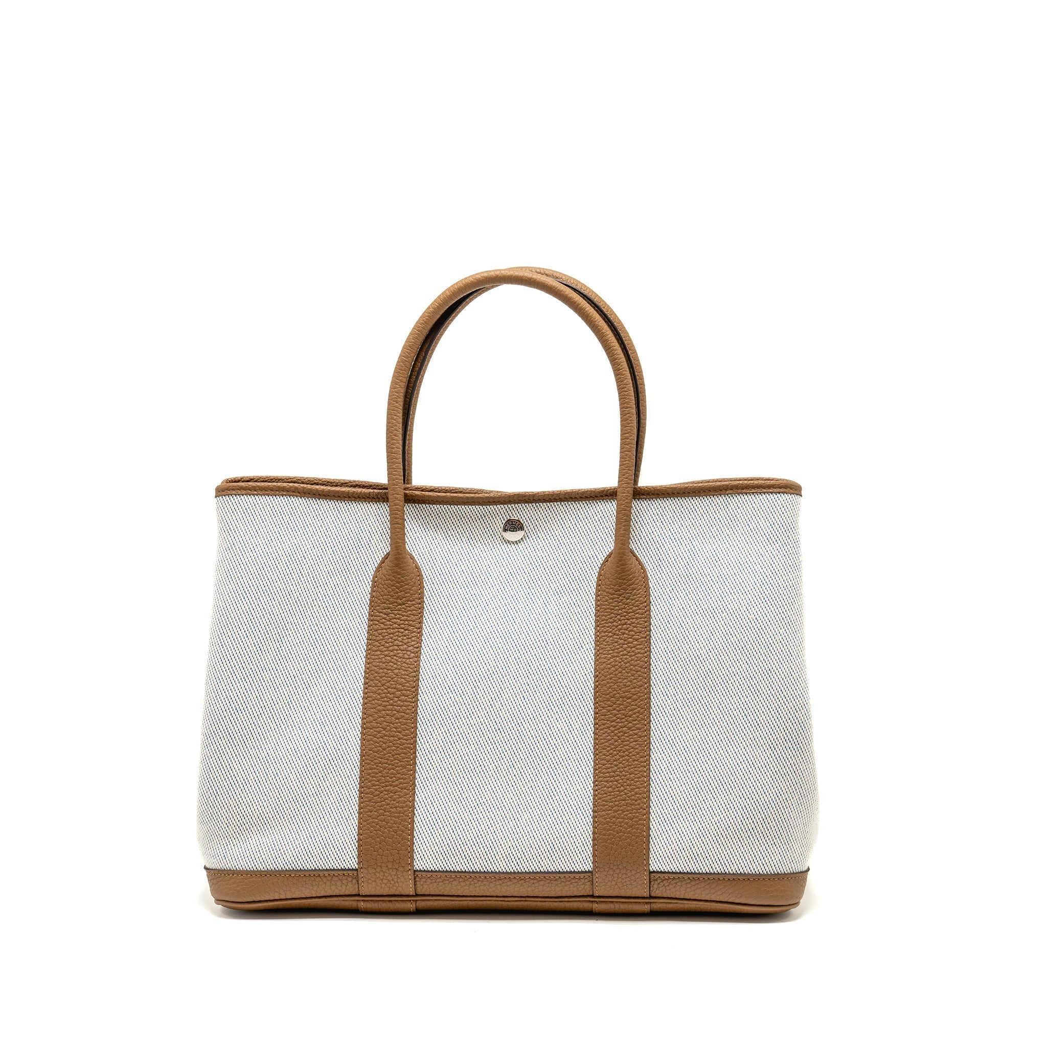HERMES GARDEN PARTY 36 NEGONDA/CANVAS ECRU/ALEZAN/BLUE BILL SHW