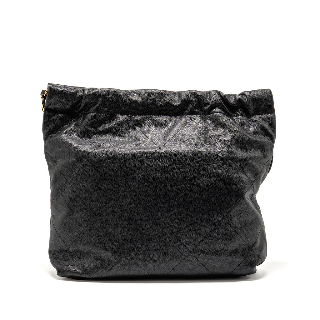 CHANEL MEDIUM 22 BAG CAVIAR BLACK GHW (MICROCHIP)