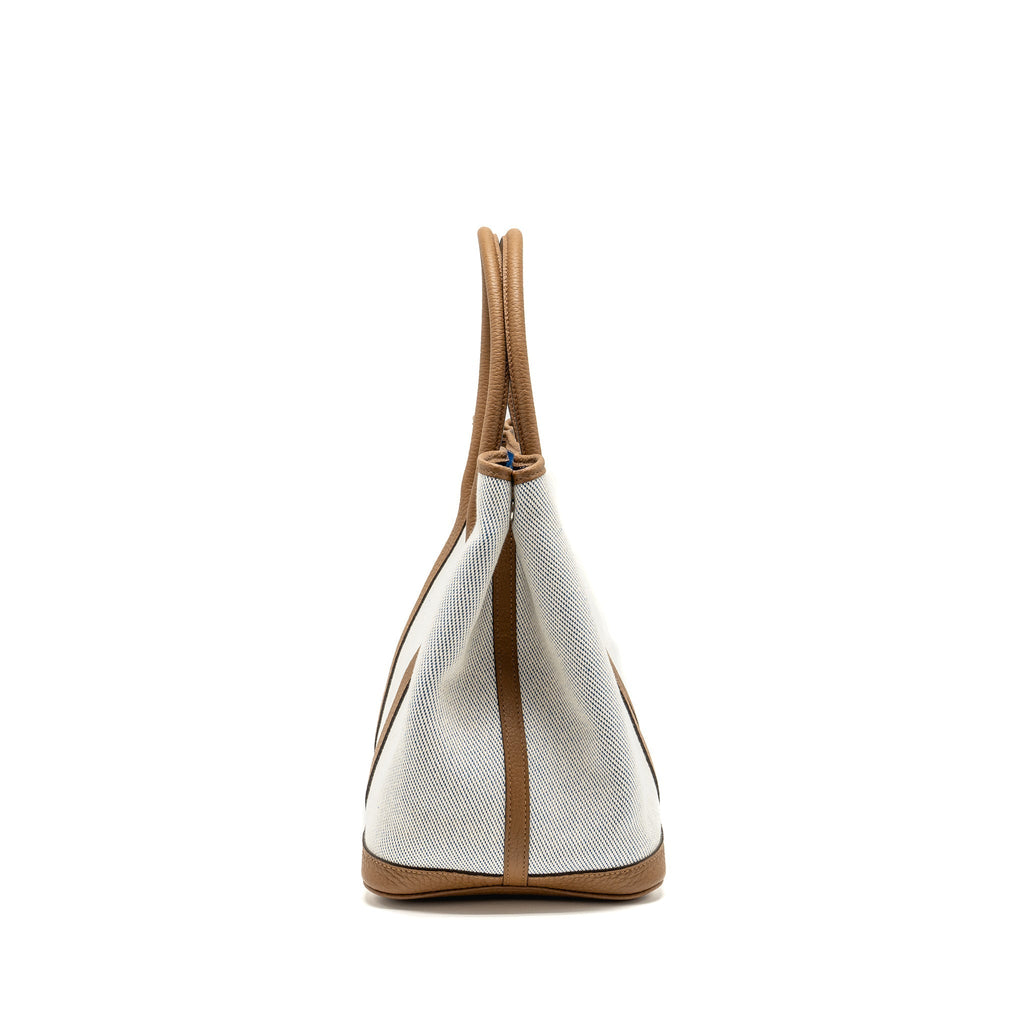 HERMES GARDEN PARTY 36 NEGONDA/CANVAS ECRU/ALEZAN/BLUE BILL SHW
