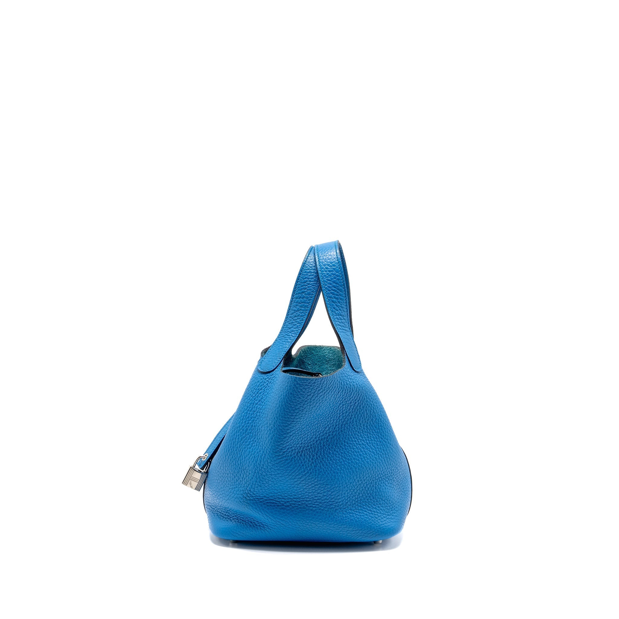 HERMES PICOTIN 18 LOCK BAG CLEMENCE B3 BLEU ZANZIBAR SHW