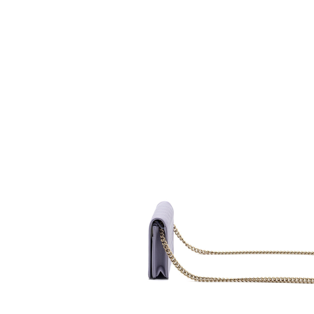 CHANEL BOY WALLET ON CHAIN CAVIAR LIALIC / LIGHT PURPLE LGHW (MICROCHIP)