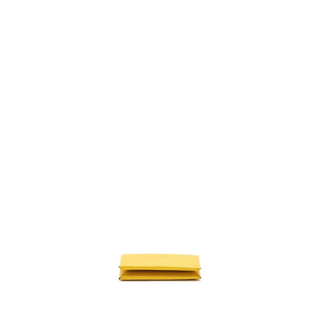 HERMES CALVI CARD HOLDER CHEVRE MYSORE LEATHER SUN / BLUR FRIDAY SHW