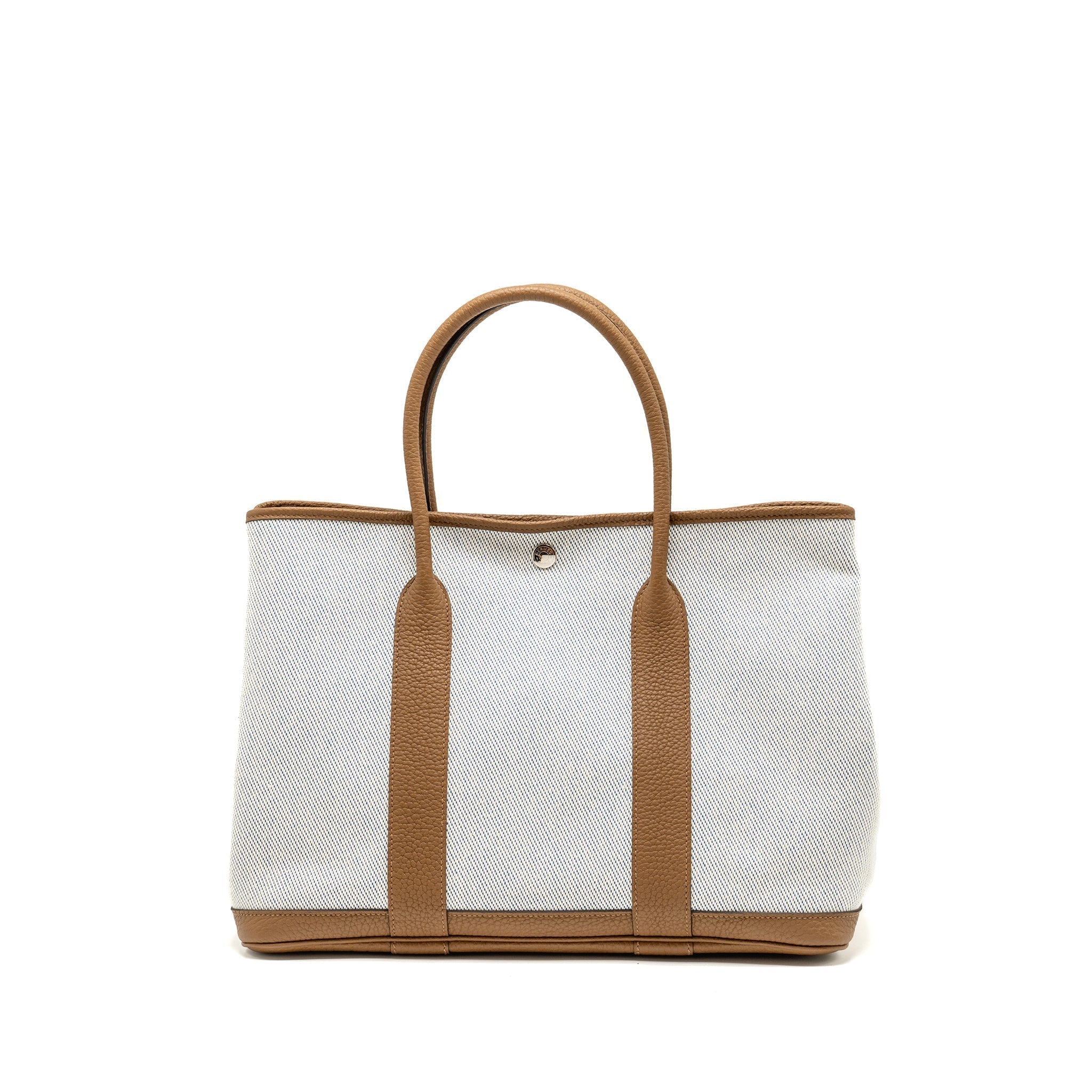 HERMES GARDEN PARTY 36 NEGONDA/CANVAS ECRU/ALEZAN/BLUE BILL SHW