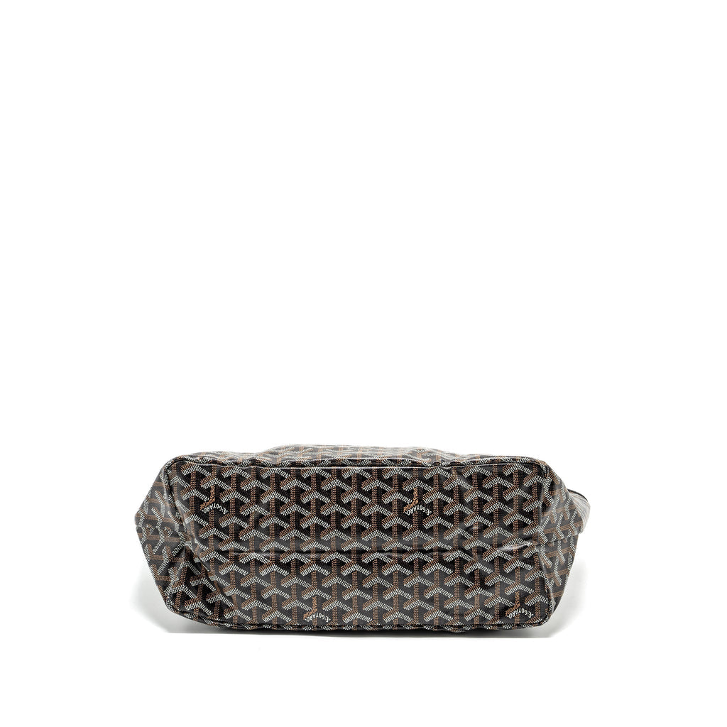 GOYARD SAINT LOUIS PM TOTE BAG GOYARDLINE CANVAS BLACK SHW