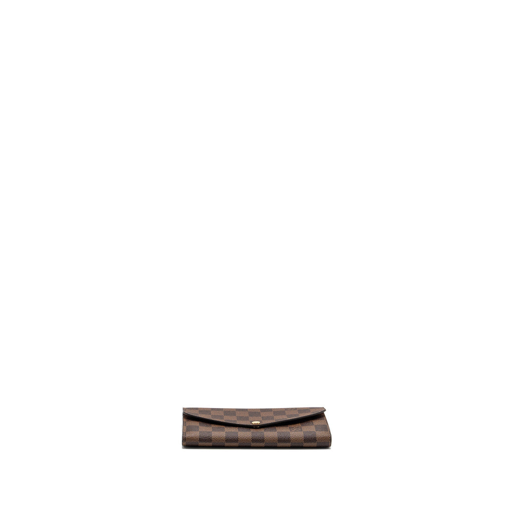 LOUIS VUITTON SARAH WALLET DAMIER EBENE / ROSE BALLERINE
