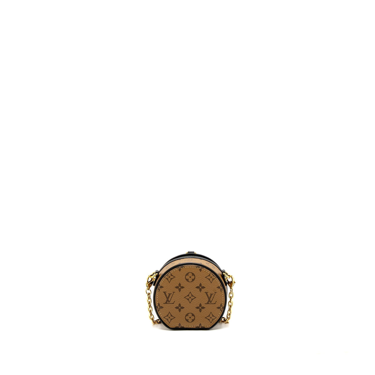 LOUIS VUITTON BOITE CHAPEAU NECKLACE/MINI CHAIN BAG MONOGRAM REVERSE CANVAS GHW