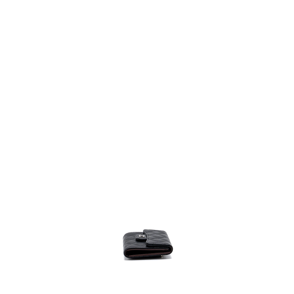 CHANEL CLASSIC COMPACT WALLET CAVIAR BLACK SHW