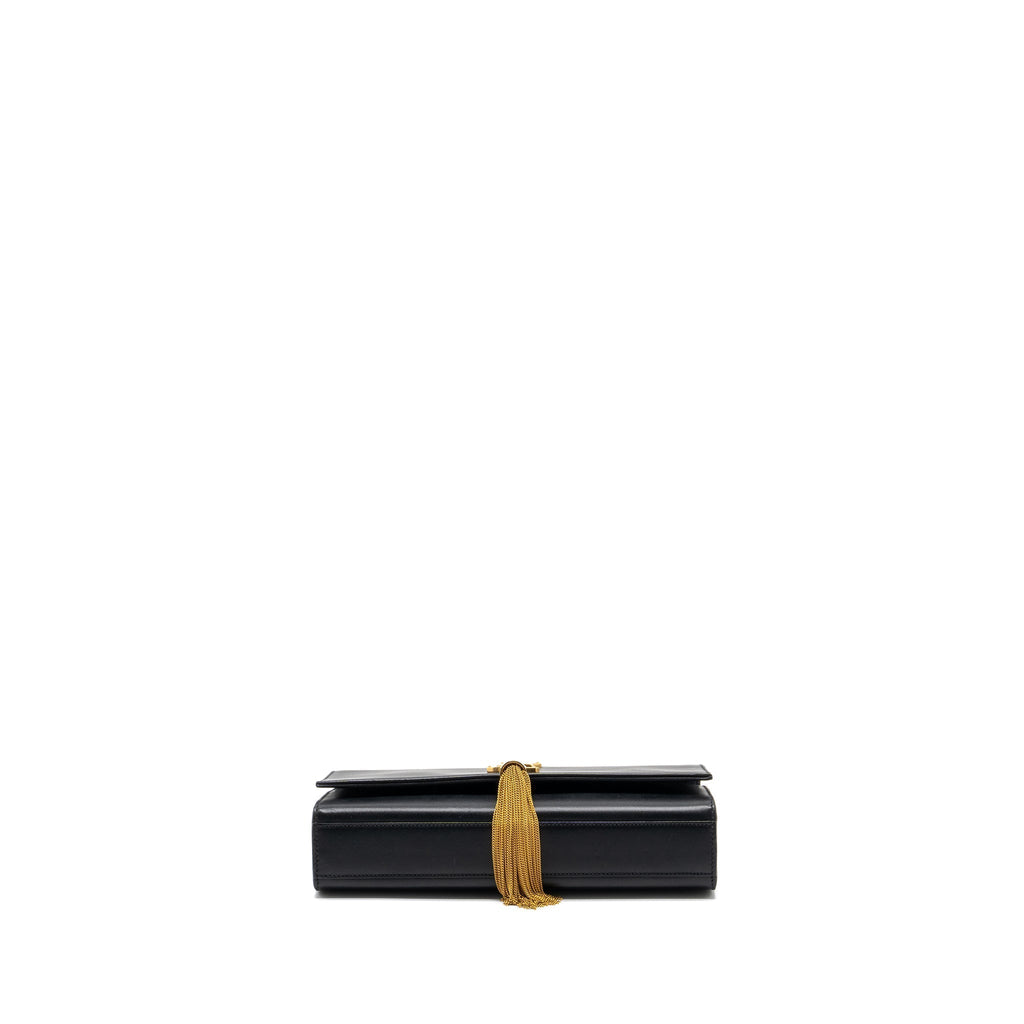 SAINT LAURENT MEDIUM KATE WITH TASSEL CALFSKIN BLACK GHW