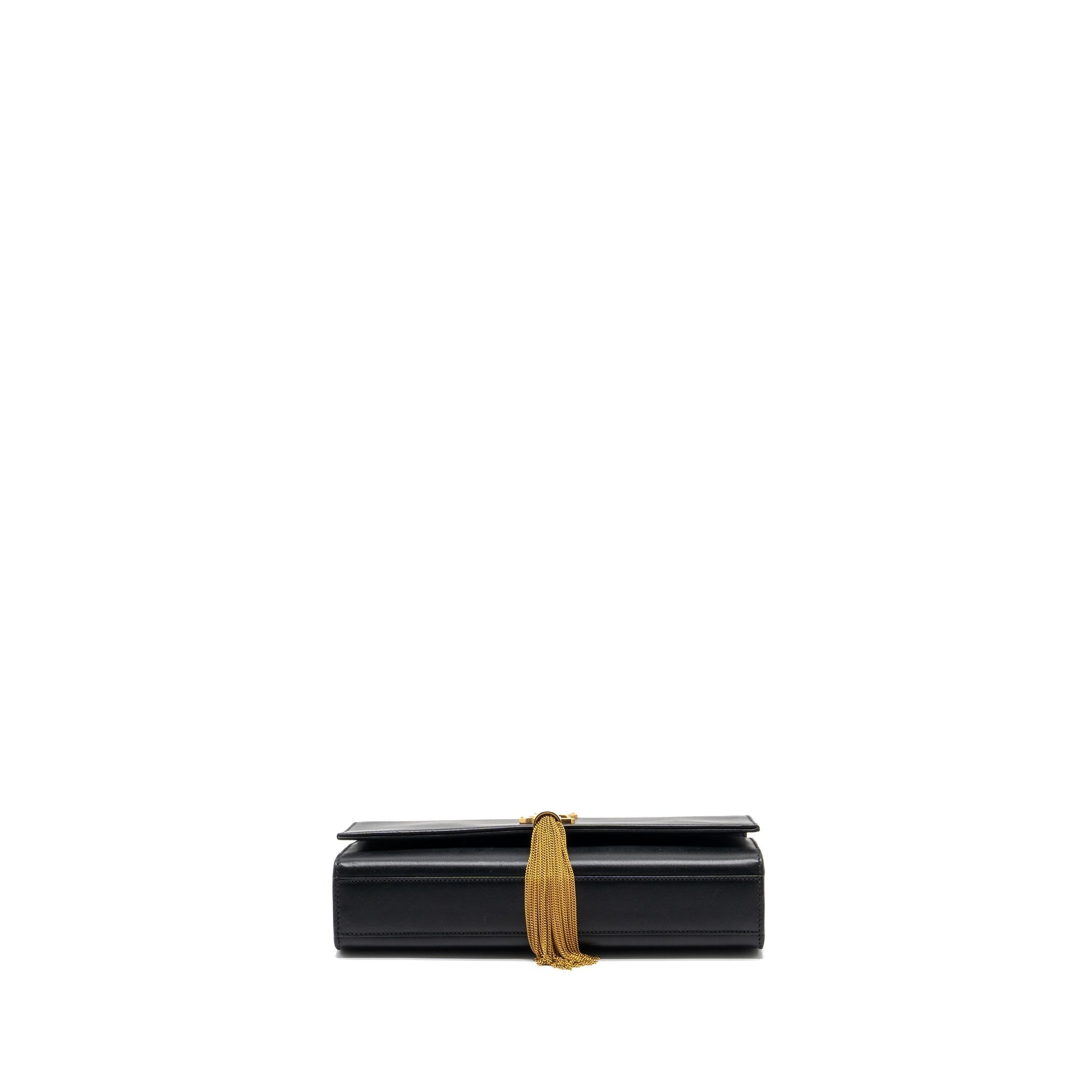SAINT LAURENT MEDIUM KATE WITH TASSEL CALFSKIN BLACK GHW