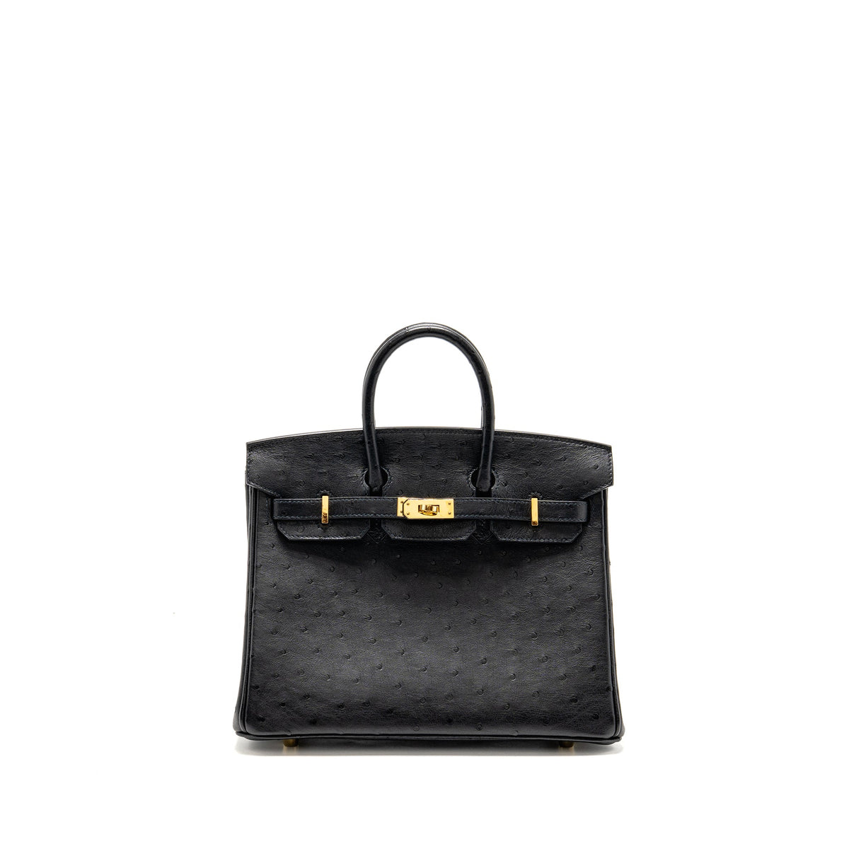 Hermes Birkin 25 Ostrich Black GHW