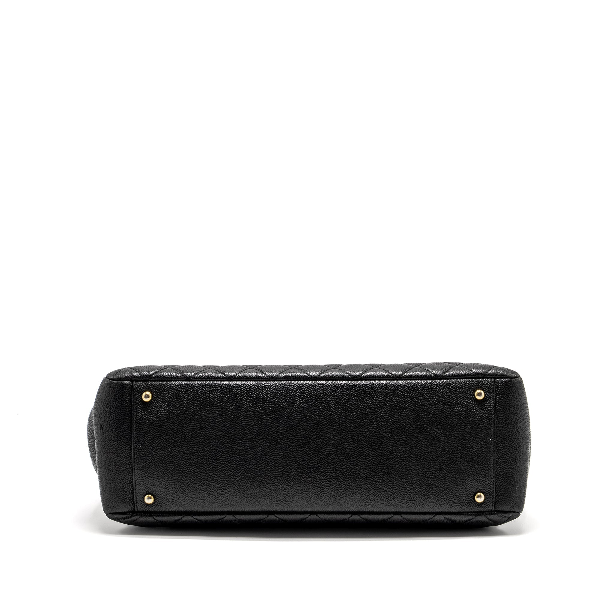 CHANEL GRAND SHOPPING TOTE BAG XL CAVIAR BLACK GHW