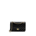 CHANEL MEDIUM CLASSIC DOUBLE  FLAP BAG LAMBSKIN BLACK GHW