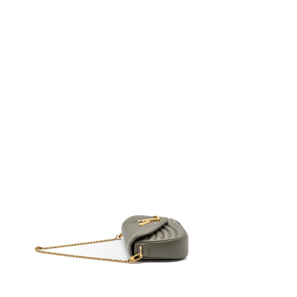 LOUIS VUITTON NEW WAVE MULTI POCHETTE CALFSKIN KAKI GREEN GHW