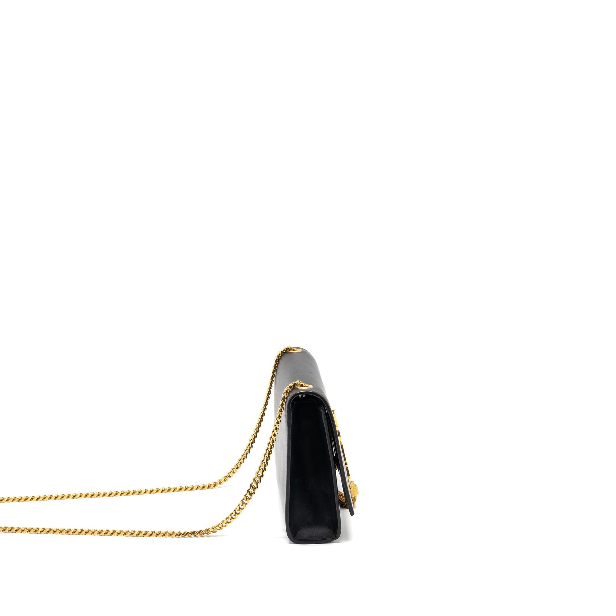 SAINT LAURENT MEDIUM KATE WITH TASSEL CALFSKIN BLACK GHW