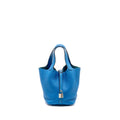 HERMES PICOTIN 18 LOCK BAG CLEMENCE B3 BLEU ZANZIBAR SHW