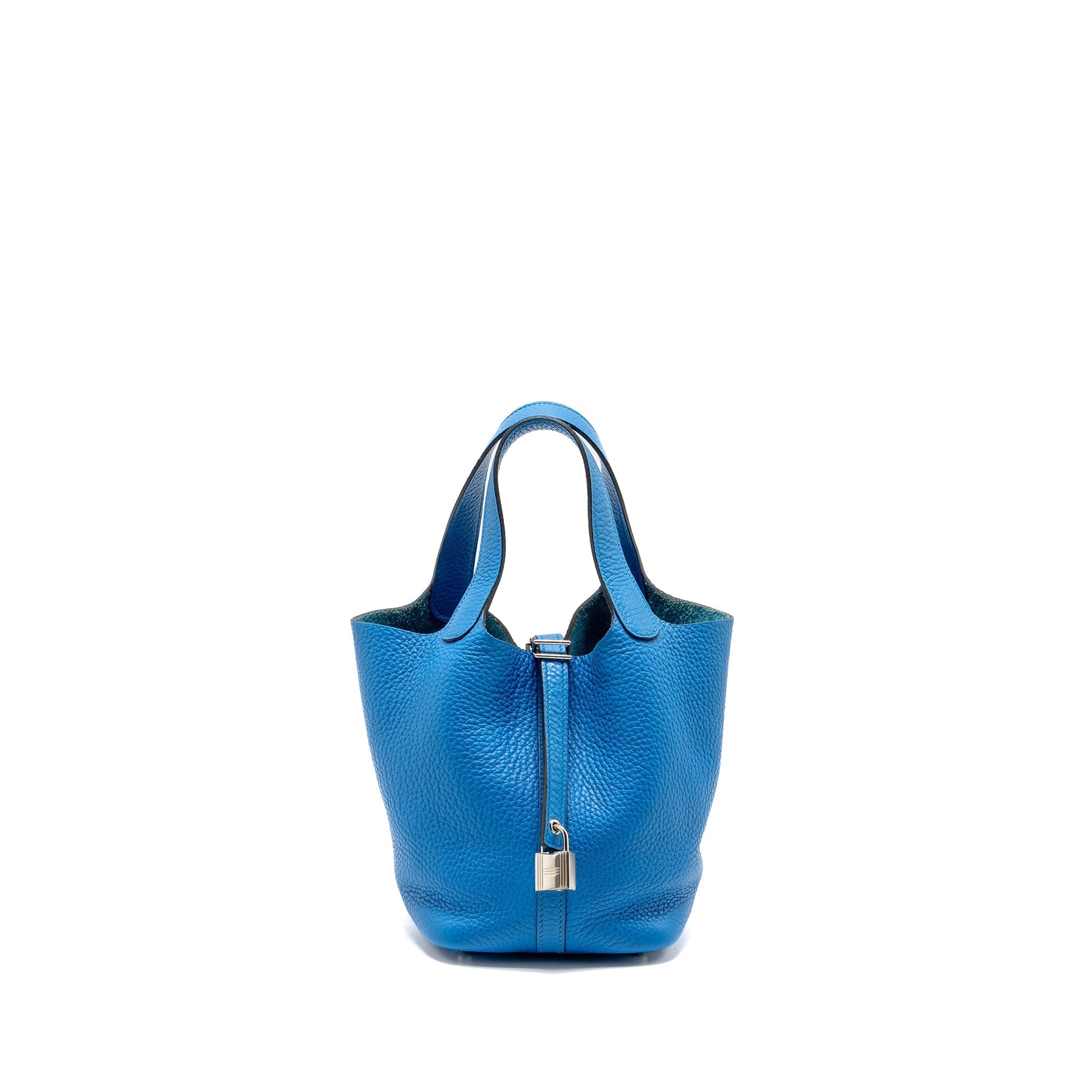 HERMES PICOTIN 18 LOCK BAG CLEMENCE B3 BLEU ZANZIBAR SHW