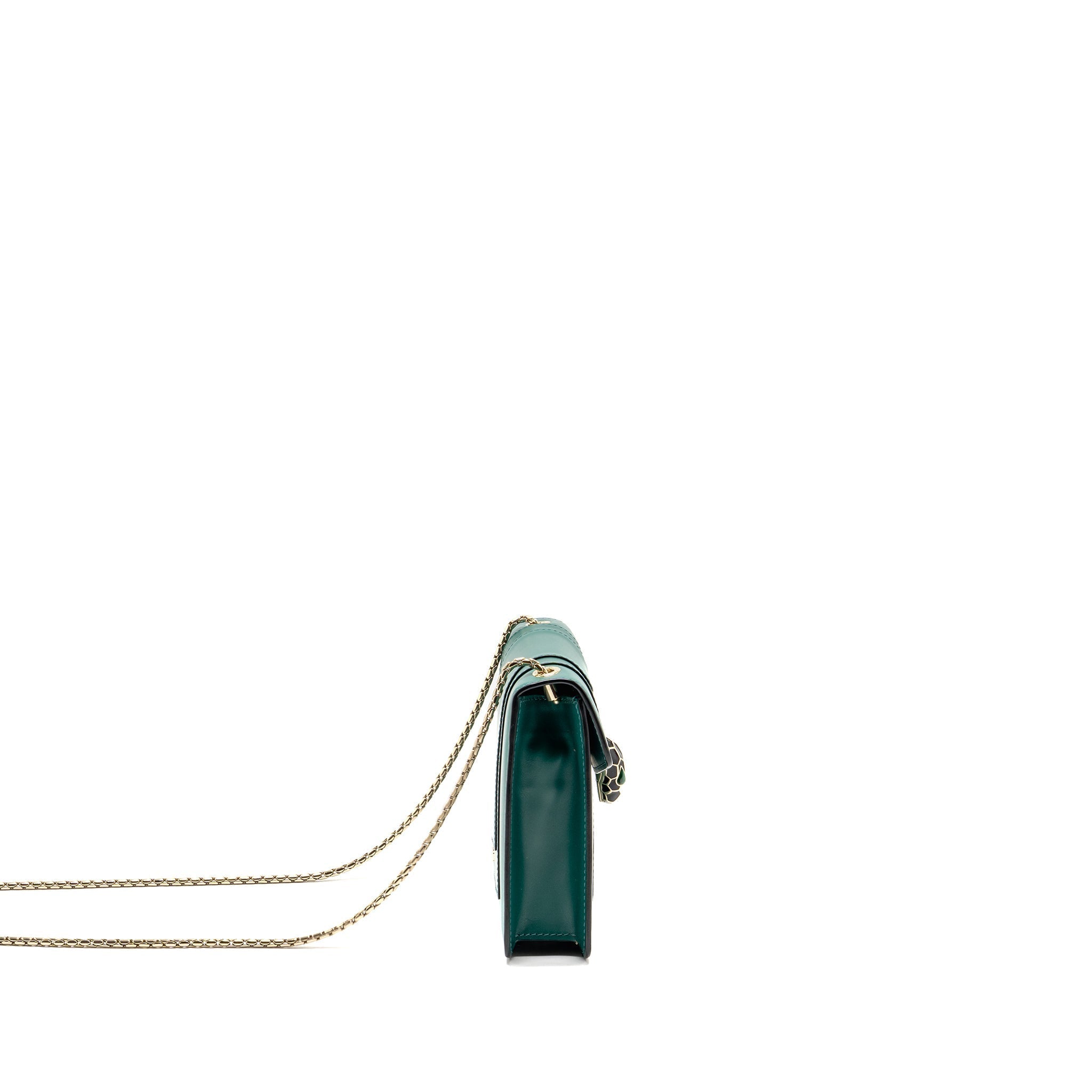 BVLGARI SERPENTI FOREVER CROSSBODY BAG CALFSKIN GREEN LGHW