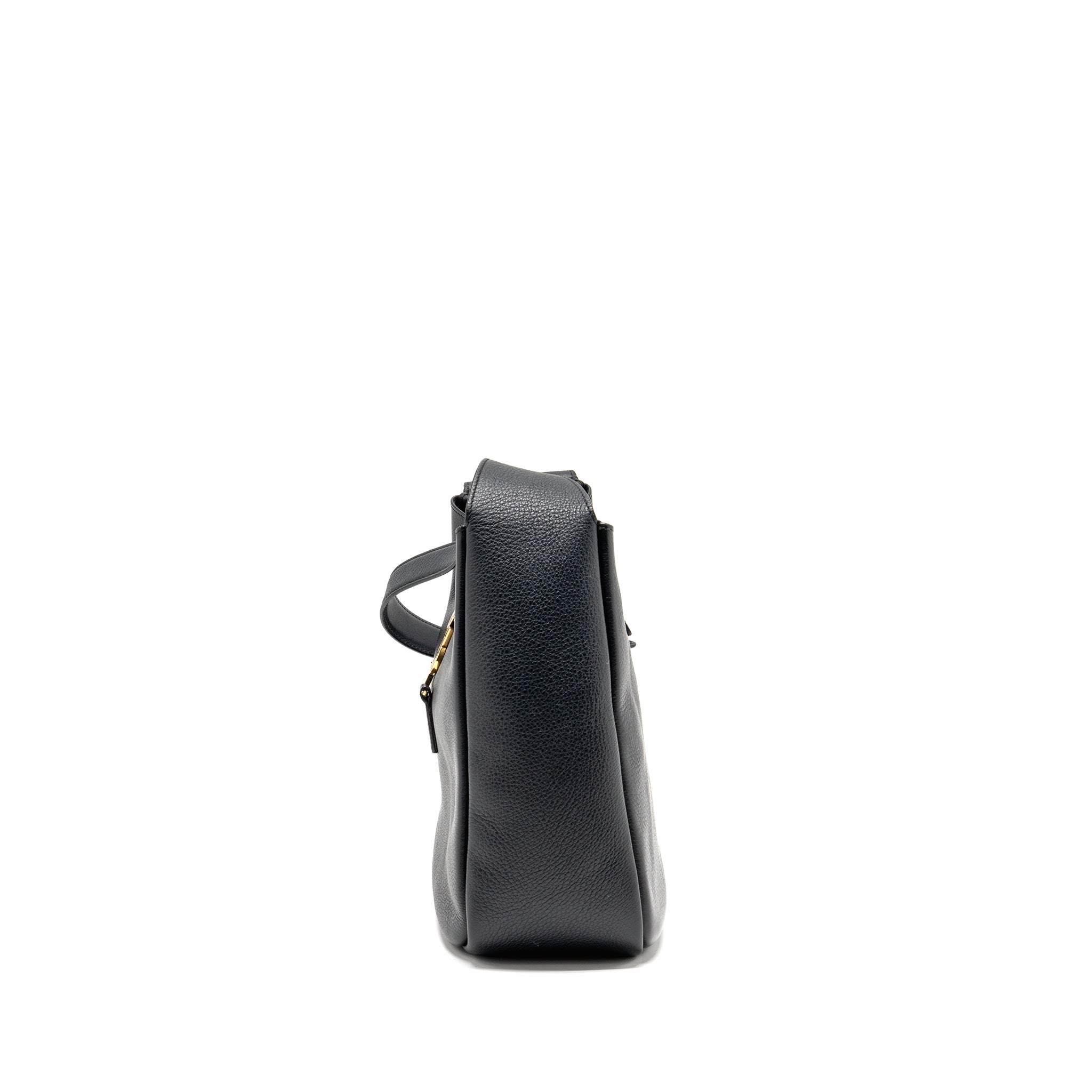 SAINT LAURENT LE 5 A 7 SOFT SMALL BAG CALFSKIN BLACK GHW