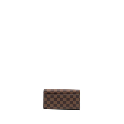 LOUIS VUITTON SARAH WALLET DAMIER EBENE / ROSE BALLERINE