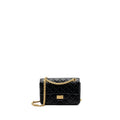 CHANEL MINI 2.55 REISSUE FLAP BAG AGED CALFSKIN BLACK GHW