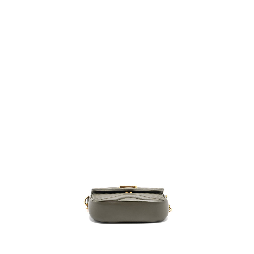 LOUIS VUITTON NEW WAVE MULTI POCHETTE CALFSKIN KAKI GREEN GHW