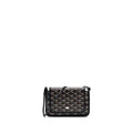 GOYARD PLUMET POCHETTE CANVAS/ LEATHER BLACK SHW