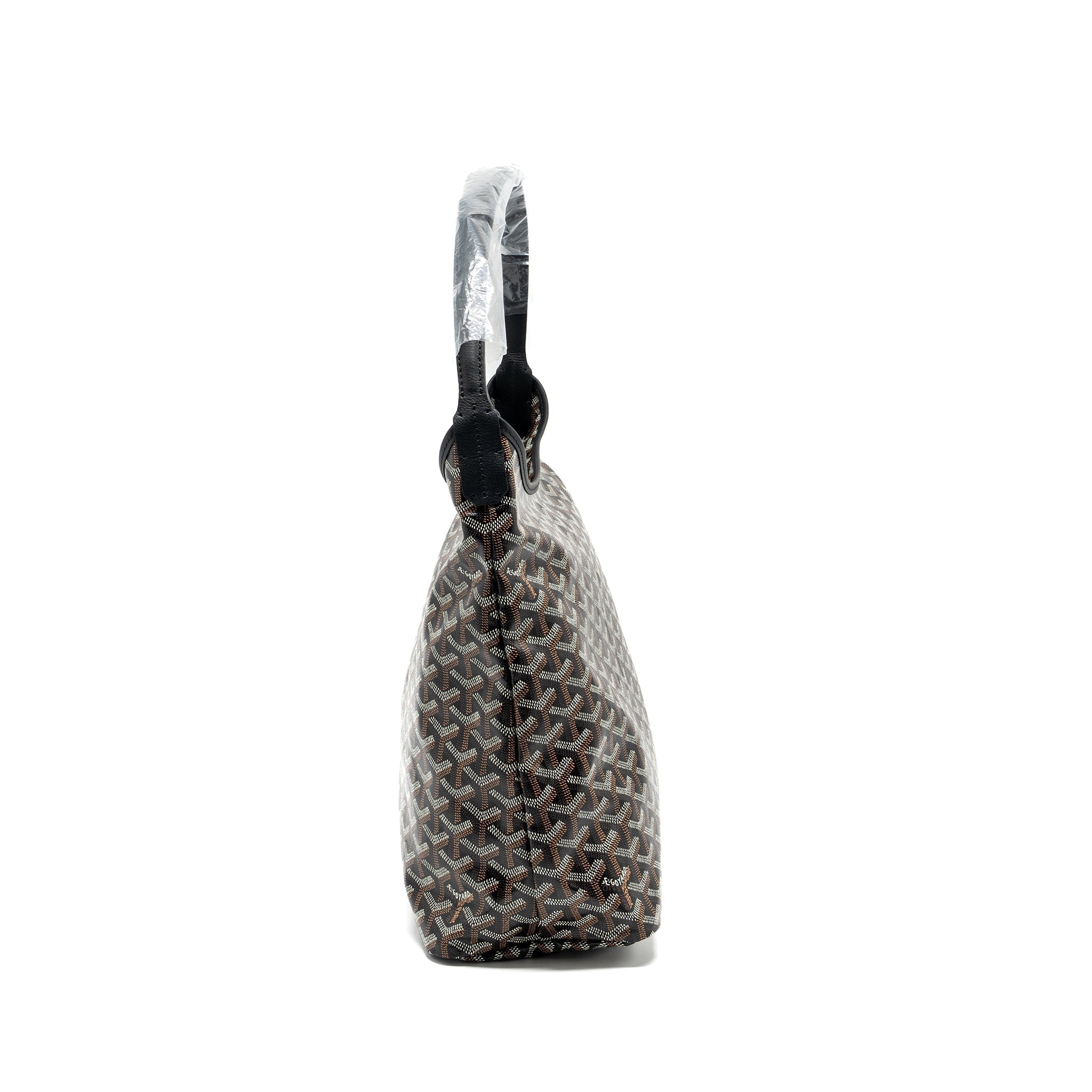GOYARD BOHEME HOBO BAG GOYARDLINE CANVAS BLACK SHW