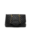 CHANEL GRAND SHOPPING TOTE BAG XL CAVIAR BLACK GHW